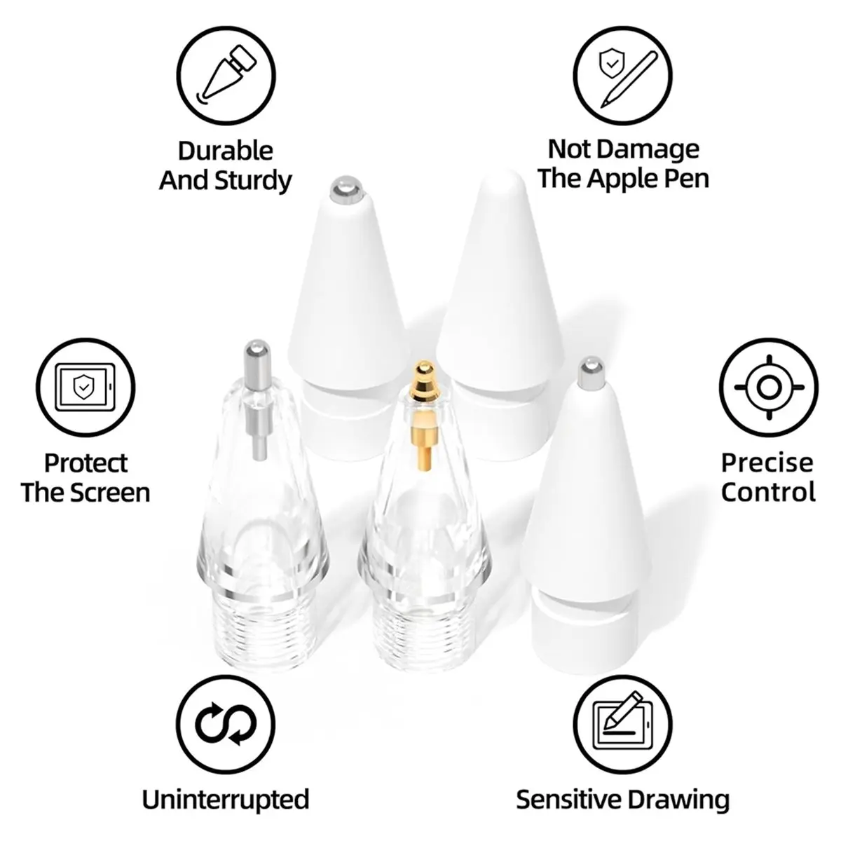 DT85 HOT Replacement Tips for Pro USB-C 2nd 1st Gen,Wear- Mixed Metal Tips for Pencil Drawing Writing