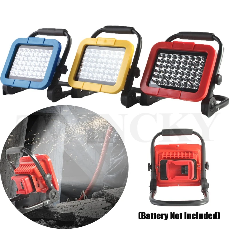 

Cordless LED Work Light Outdoor Spotlight Working Fishing Handheld Emergency ToolLight For Makita/Dewalt/Milwaukee 18V Battery