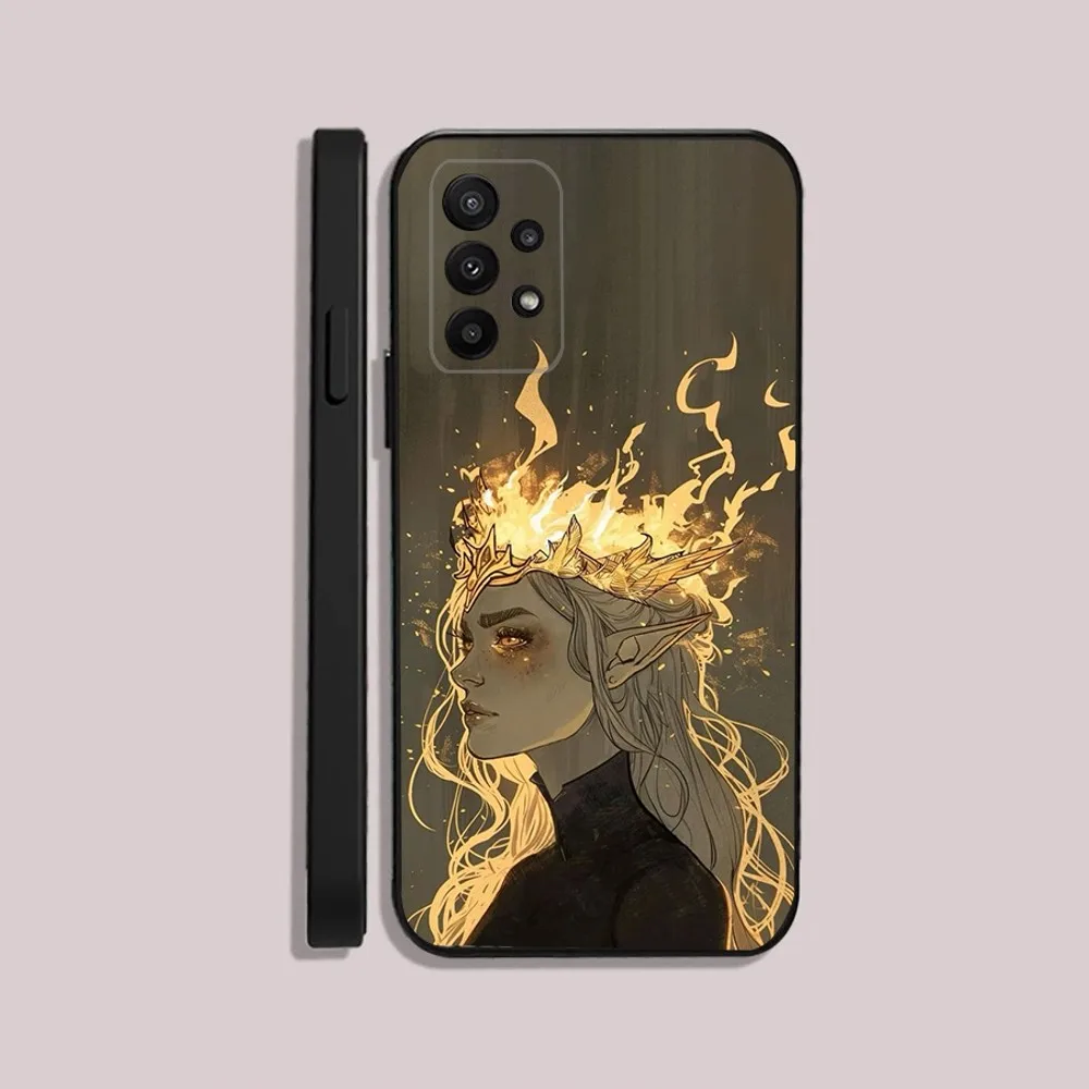 Throne Of Glass Phone Case For Samsung S24,23,22,30,21,10,9,Ultra,Plus,Lite,FE,5G Black Soft Case