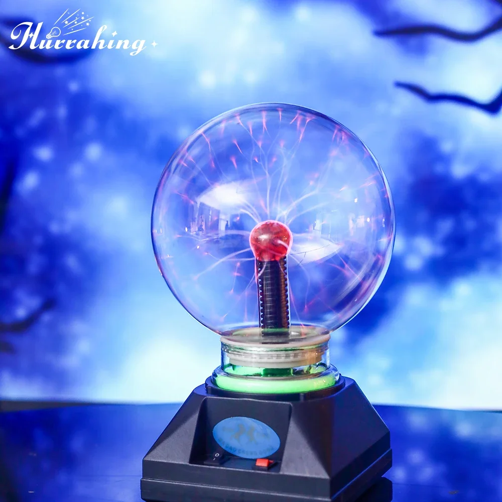 Music Box Plasma Ball Magic Light 8 Inch Crystal Plasma Ambiance Touch Sensor Christmas Party Cool Indoor Decoration Lights