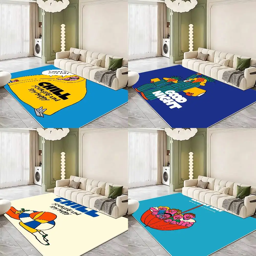 A-AYAKA FUKANO Art  Soft Thick Non-Slip Mat for Living Room Bedroom Kitchen Decor Rugs