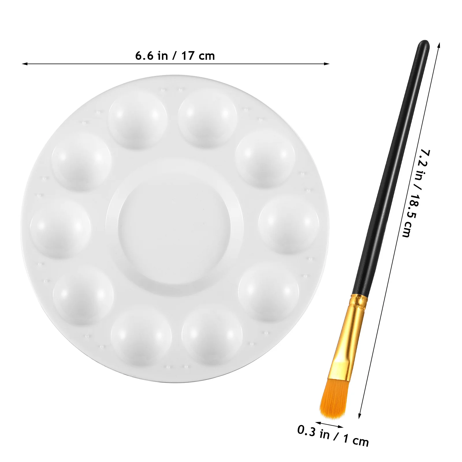 Набор кистей для рисования из 10 шт. с палитрой для акрилового масла, акварели, искусства, начинающих художников, ремесленное украшение