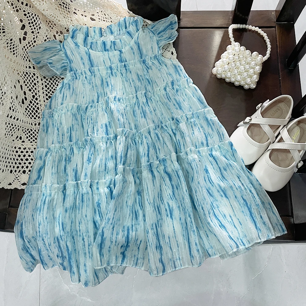 Summer 2-7 Years Girls Korean Version Cute Casual Sleeveless O-Neck A-Line Princess Dress 1 Pc Kids Party Fashion Sweet Clothes image 6