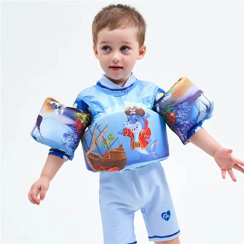 Children Summer Drowning Prevention Buoyancy Suit Board Vest Ring Shoulder Strap Floating Water Jacket Learning To Swim Swimsuit