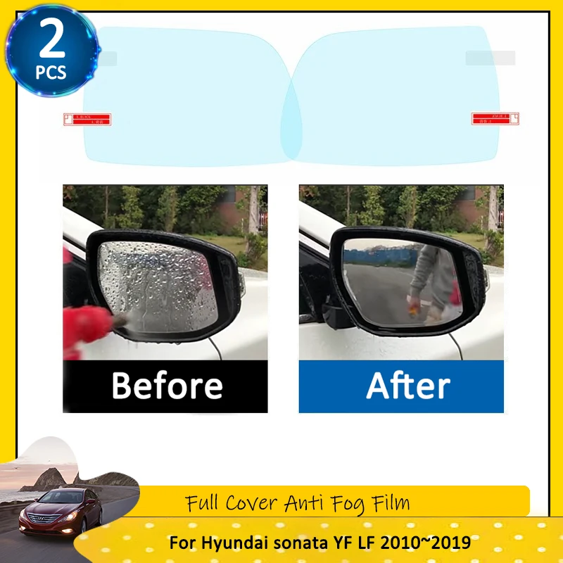 For Hyundai Sonata YF LF 2010~2019 Full Cover Anti Fog Rainproof Film Rearview Films Accessories 2013 2014 2015 2016 2017 2018