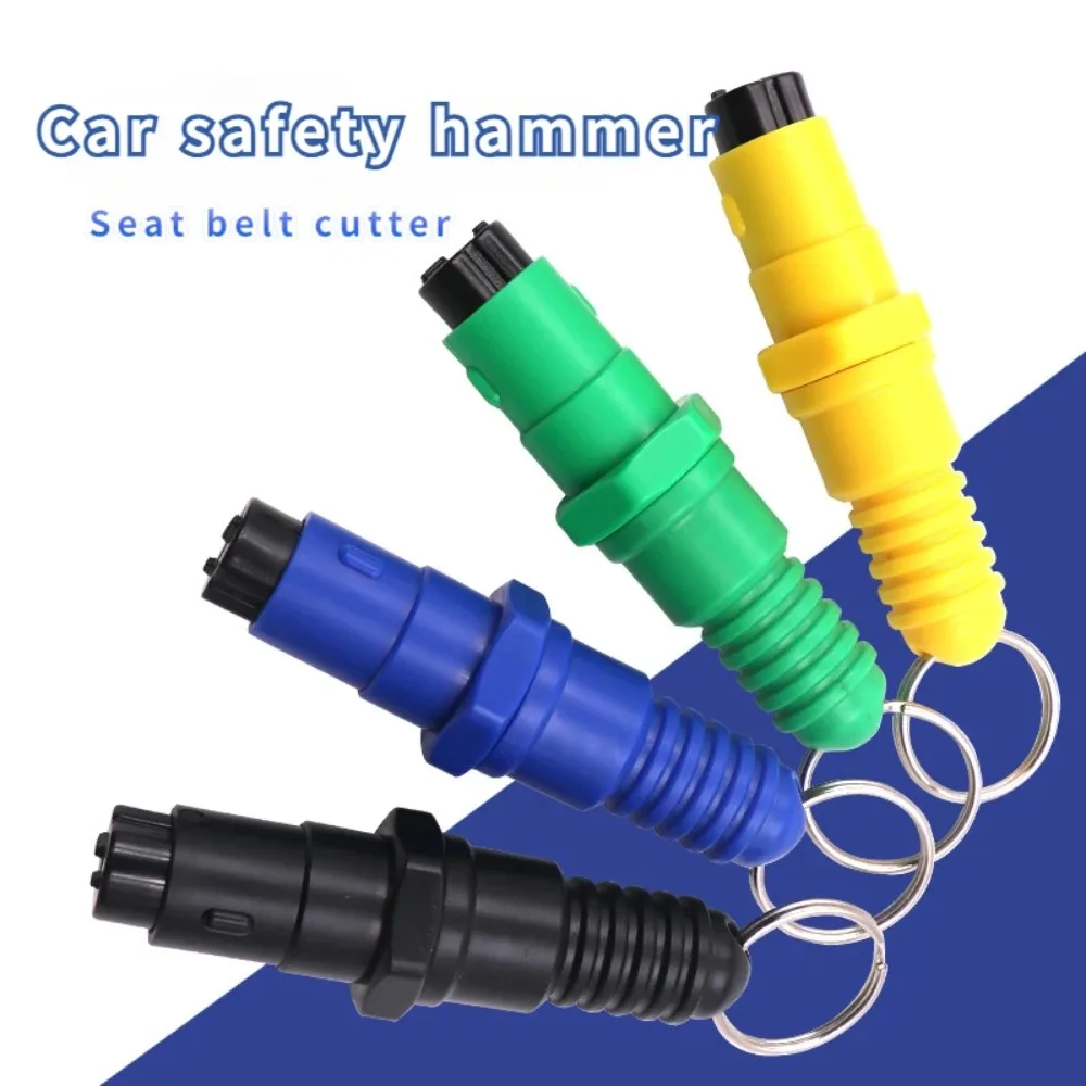 

Car Safety Hammer Auto Emergency Glass Window Breaker Seat Belt Cutter Keychain Emergency Life-Saving Escape Tool Key Ring Tool