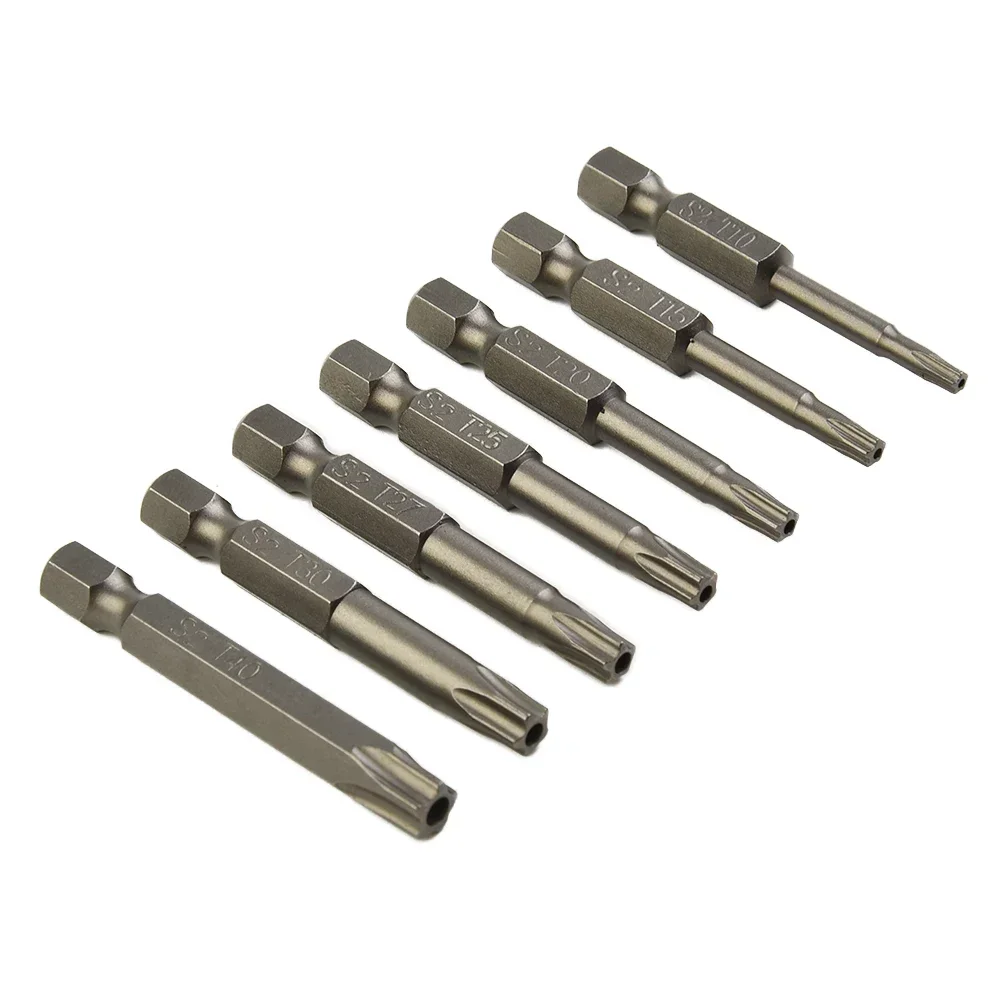 7pc Hexagonal Handle Five Star Hollow Screwdriver Head With Hole Magnetic Screwdriver Head T10-T40 Tool Set