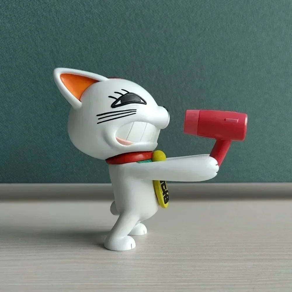 Dandadan figura turbo 9cm/3.54in brinquedo bonito anime periférico kawaii atraindo riqueza gato boneca mesa ornamentos colecionáveis decoração