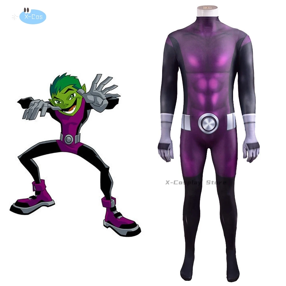 Adults Kids Teen Game Titans Beast Comic Logan Boy Cosplay Jumpsuit Costume Suit Halloween Uniform Wig Roleplay Chico Cos