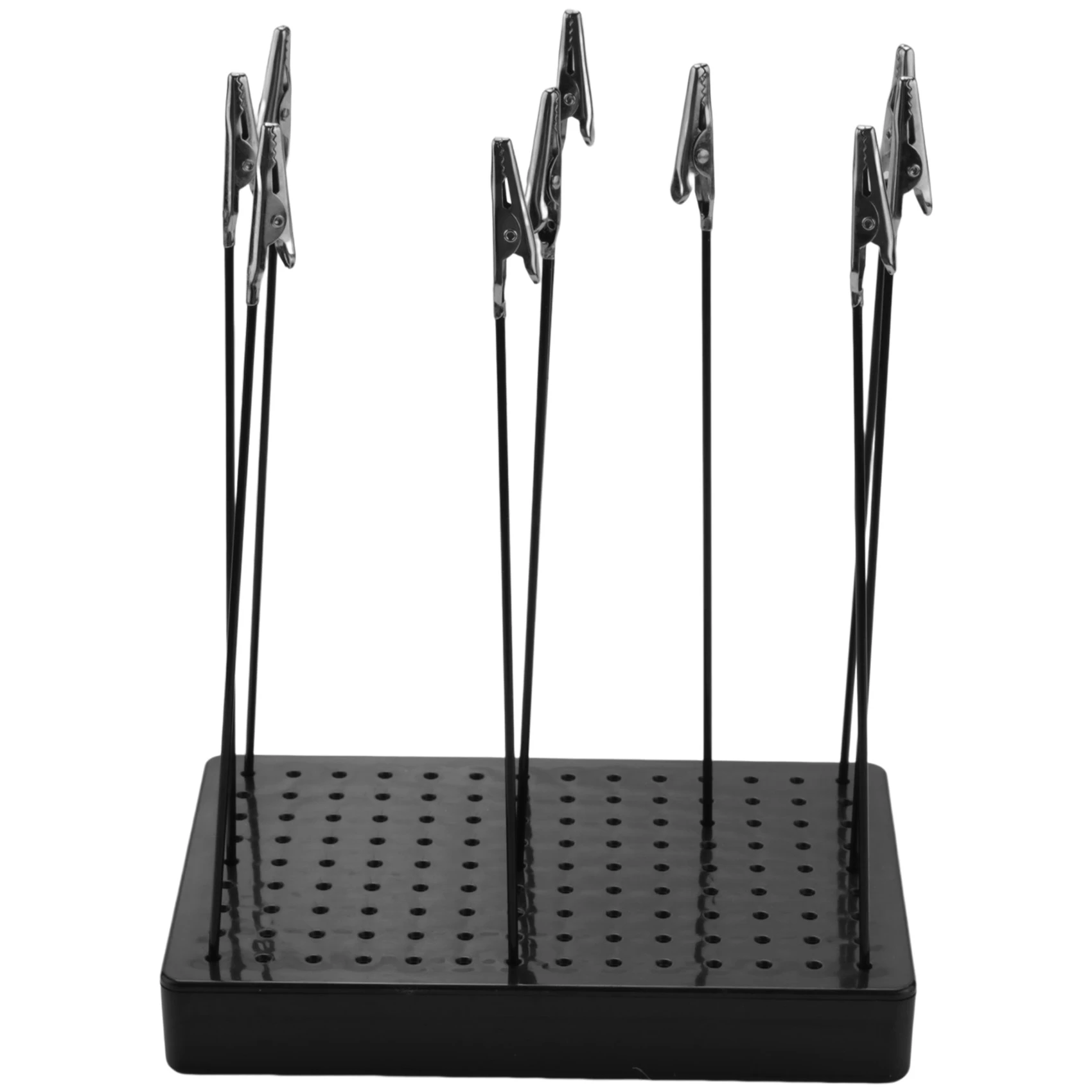 【CYBER MONDAY】9 x 14 Holes Painting Stand Base with 10Pcs Metal Alligator Clip Stick Modeling Tool Set Toys Hobbies Accessories