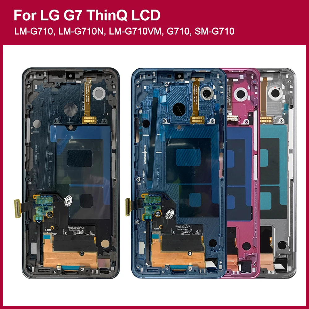 High Quility for LG G7 ThinQ LCD Display Touch Screen Assembly Digitizer For LG G7 G710 G710EM G710PM LCD Display Screen.