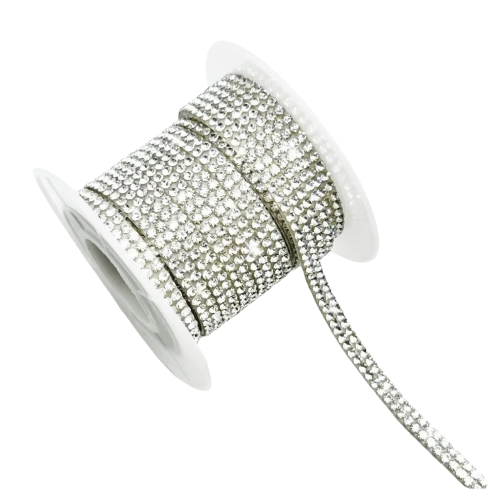 5M Self Adhesive Crystal Rhinestone Sticker Multicolour Crystal Motif Self Adhesive Rhinestone 5mm Width Adhesive Diamond