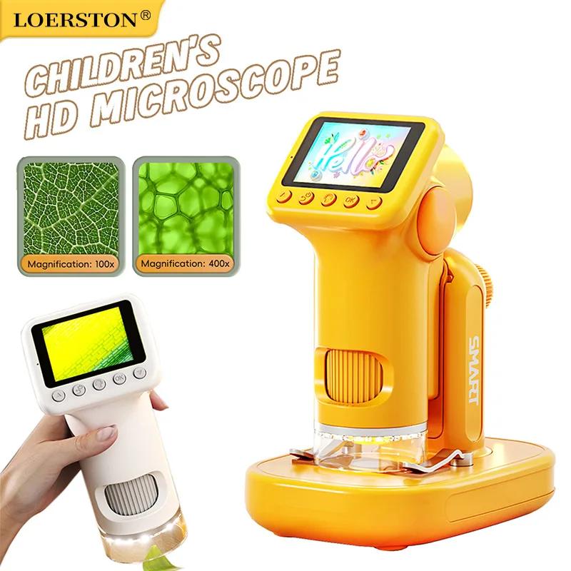 1600X Handheld Microscope 2 Inch Screen Children Magnifier Lens Mini Portable Electronic Microscopes Support Camera Photoes P02