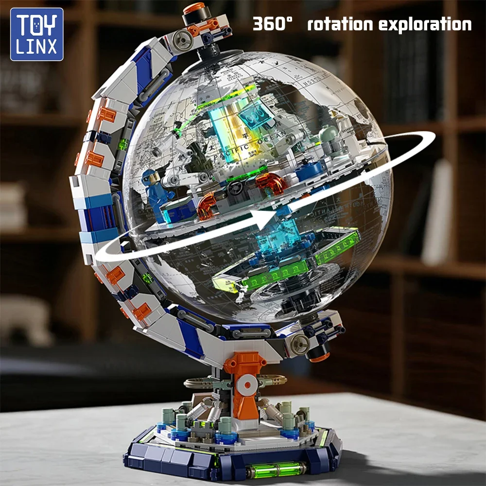 สถานีอวกาศเทคโนโลยี TOYLINX ชุดตัวต่อบล็อกสร้างสรรค์รูปทรงโลก 1793 ชิ้น ชุดตัวต่อไฮเทค ของเล่นเสริมพัฒนาการสำหรับเด็ก