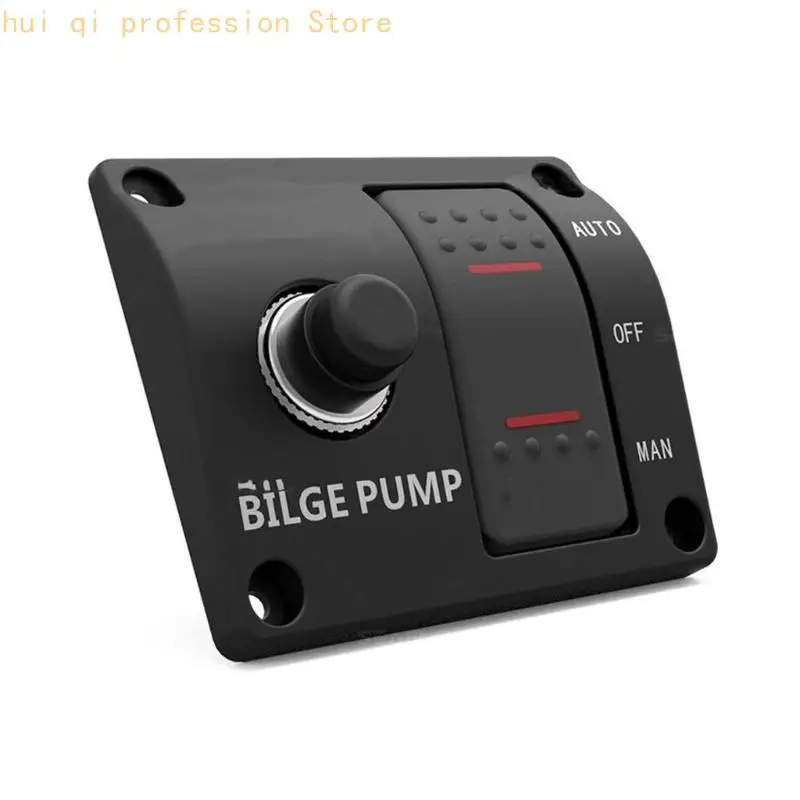Bedienfeld für Bootsbilgenpumpe mit AUTO OFF MAN-Dreipositionssteuerung, 12 V 24 V und integriertem Leistungsschalter für Marine – Detail 5