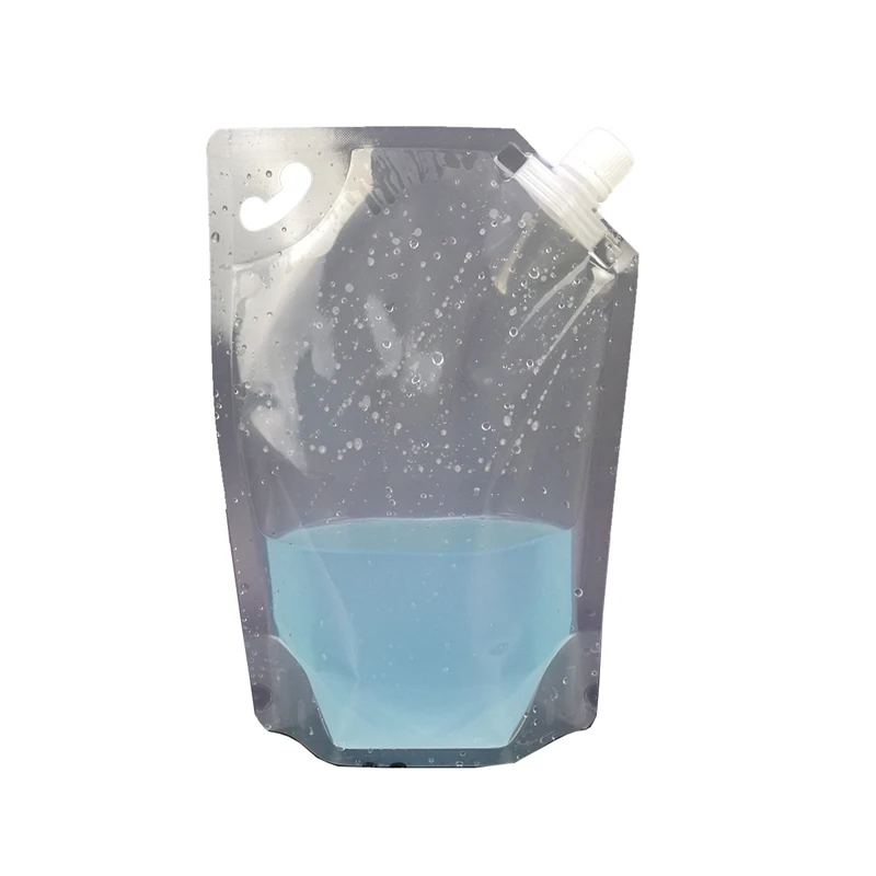 StoBag 50/20pcs Transparent Drink Liquid Package Nozzle Bags for Beer Juice Beverage Storage Sealed Stand Up Reusable Pouches