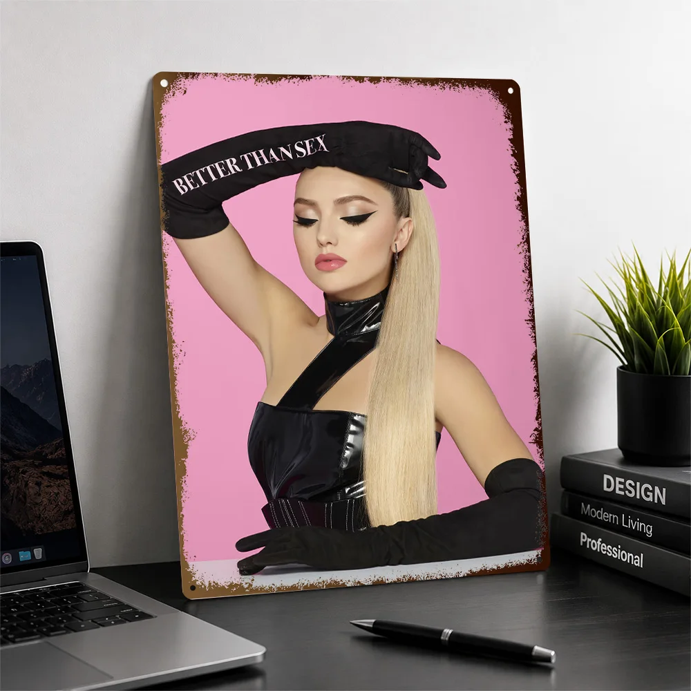 Peyton List Better Than Sex Glove Portrait Textured Poster Customized Metal Tin Sign Fashion Tribute Wall Art Enhances Bedroom