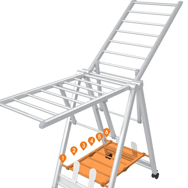 

New Industry Clothes Hanger, Floor Folding, Indoor Clothes Cooler, Household Clothes Hanger, Balcony, Outdoor Quilt Drying, Alum
