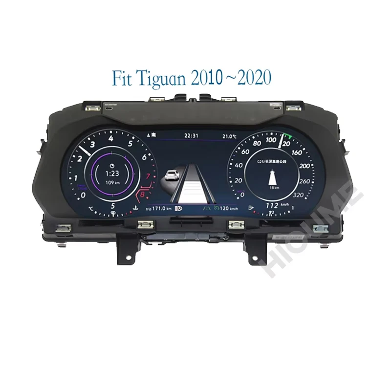 

Digital Dashboard Panel Virtual Instrument Cluster Cockpit LCD Speedometer USB for VW Tiguan 2010-2020 (Black Linux OS)
