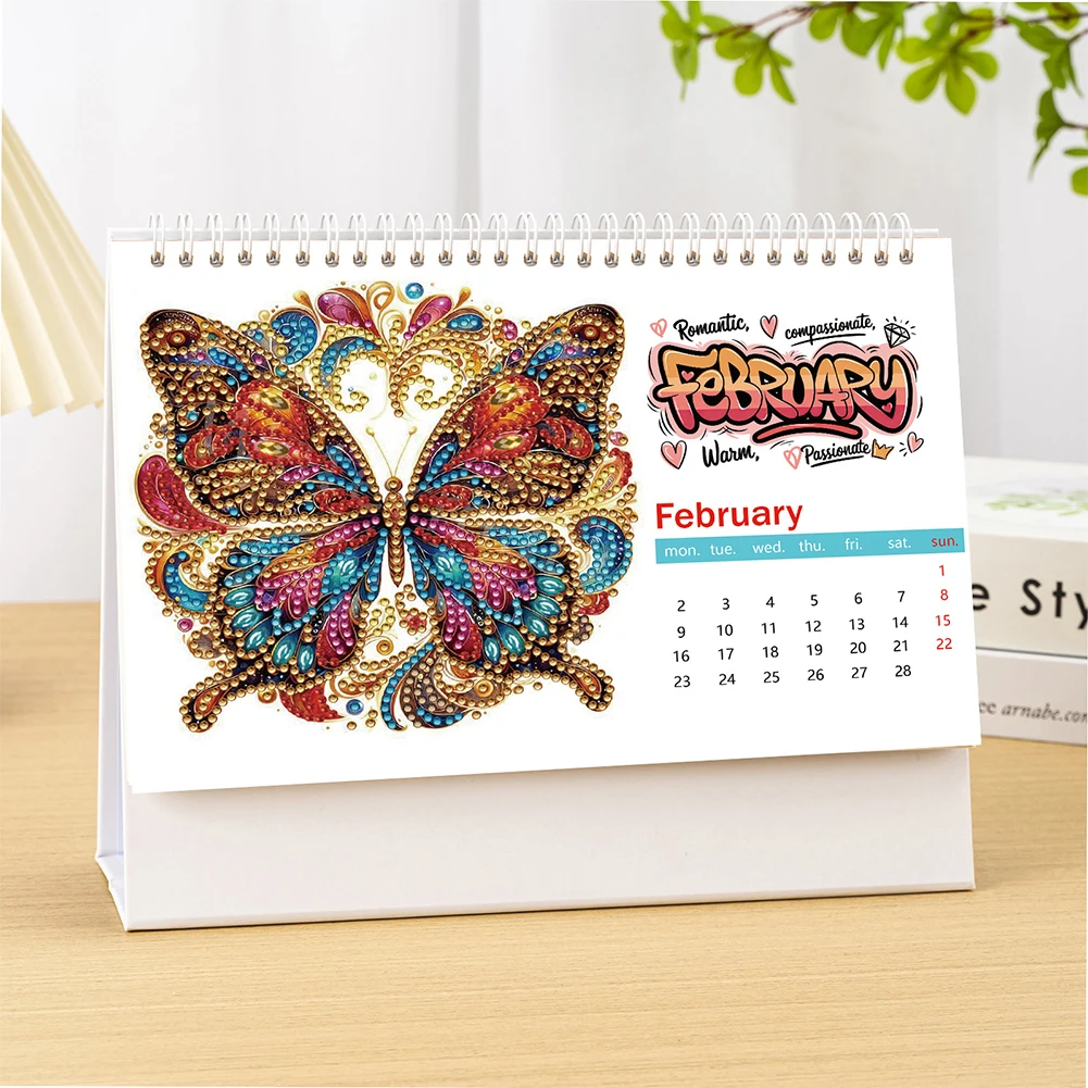 

Diamond Painting Calendar Set 2026 Calendar DIY Diamond Painting Art Kit DIY Diamond Art Desk Calendar for Home Office