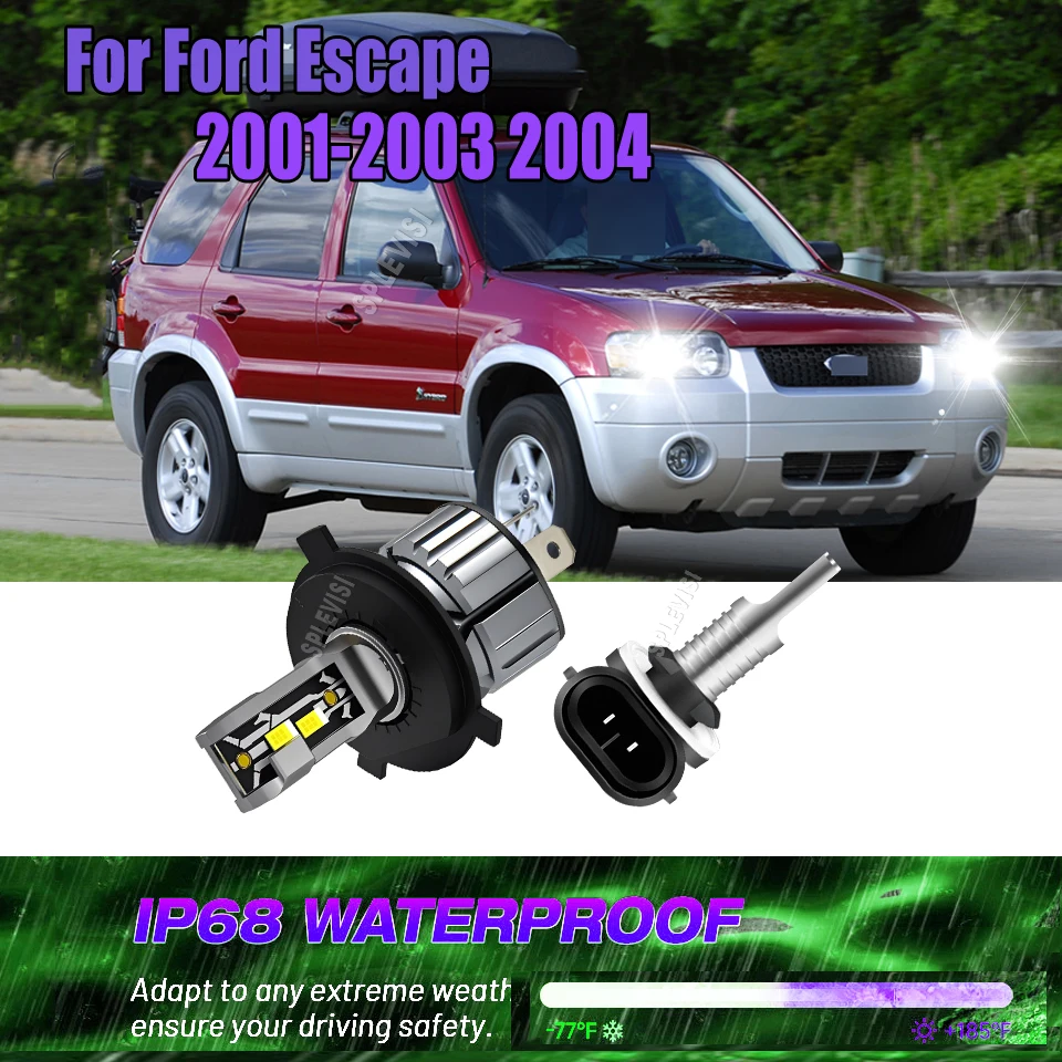 

H4 881 светодиодные белые фары противотуманные фары 889 894 896 898 превосходное качество и надежность для Ford Escape 2001 2002 2003 2004