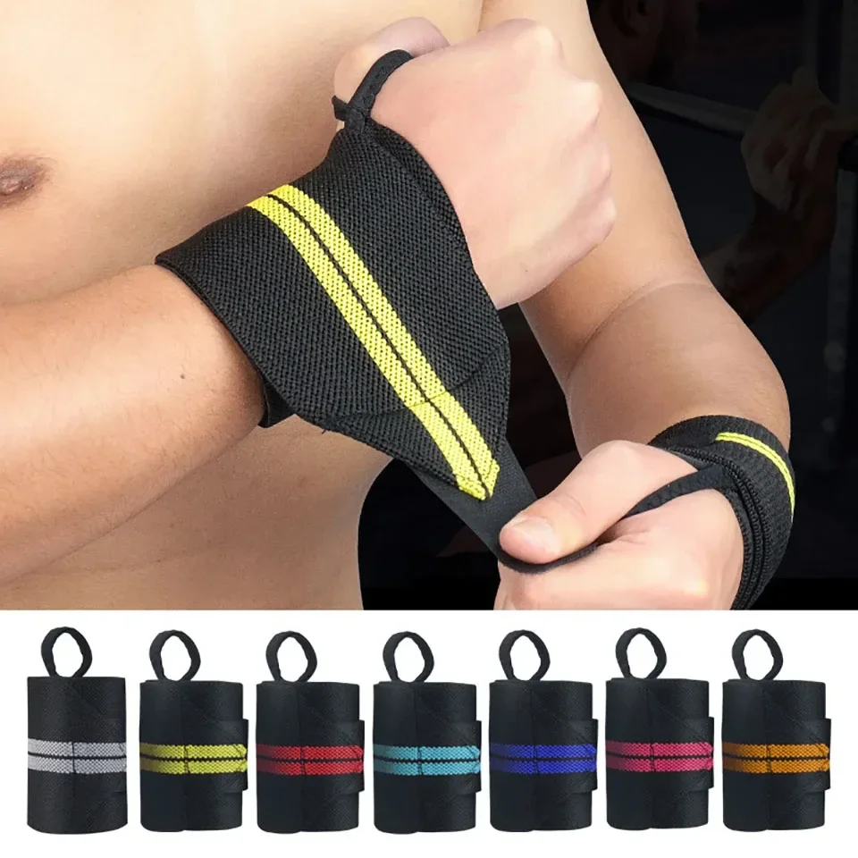 1PC WeightLifting Wristband Elastic Breathable Wrist Wrap Bandage Thumb Brace Strap Gym Fitness Powerlifting Wrist Brace Support