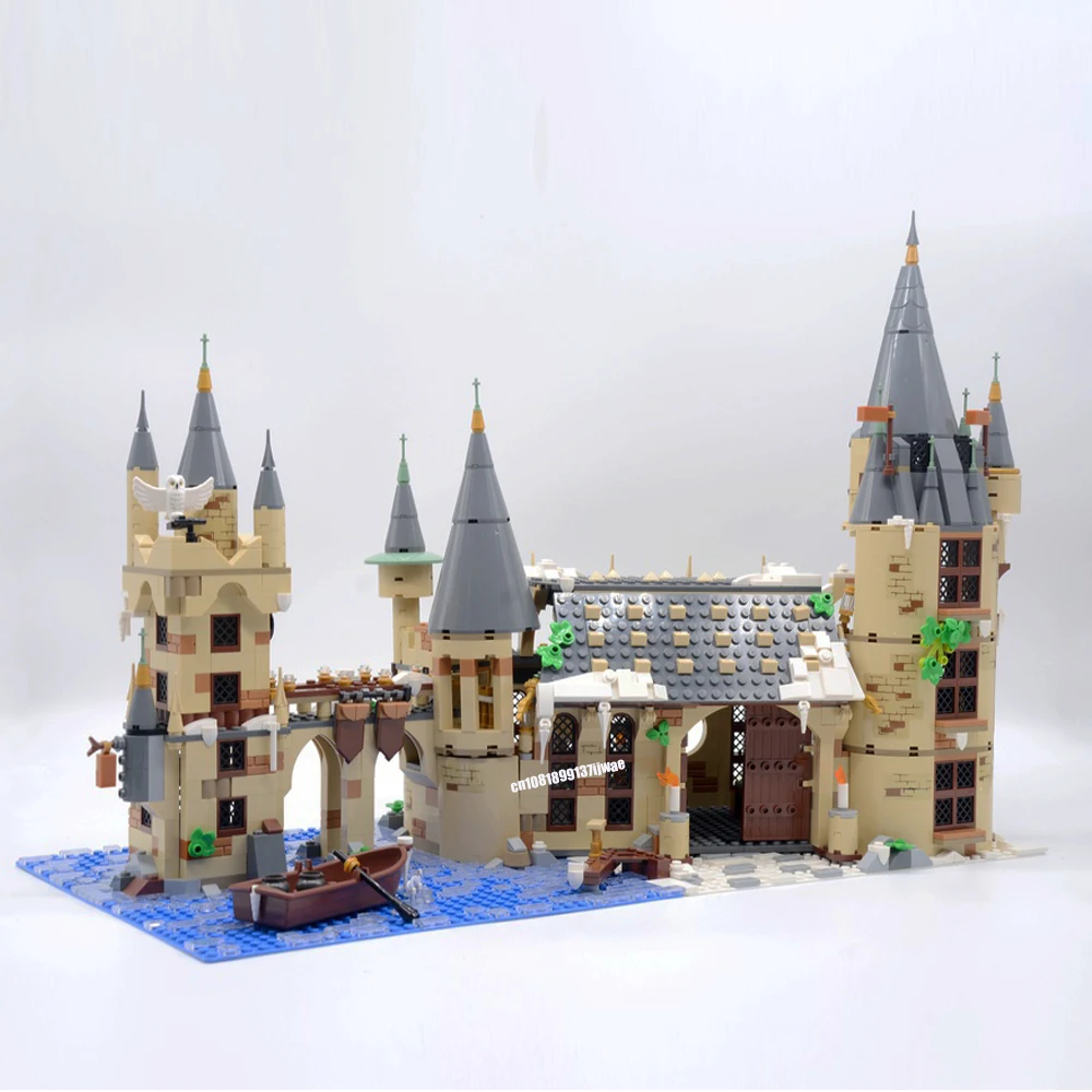 NEW 1448PCS magic Movie Harrying Winter Village Castle model DIY creative ideas ChildToy birthdayGift Building blocks MOC-75954