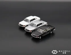 MaxWell 1:64 1976 S 450SEL W116 Silver / White / Black limited699 Diecast Model Car