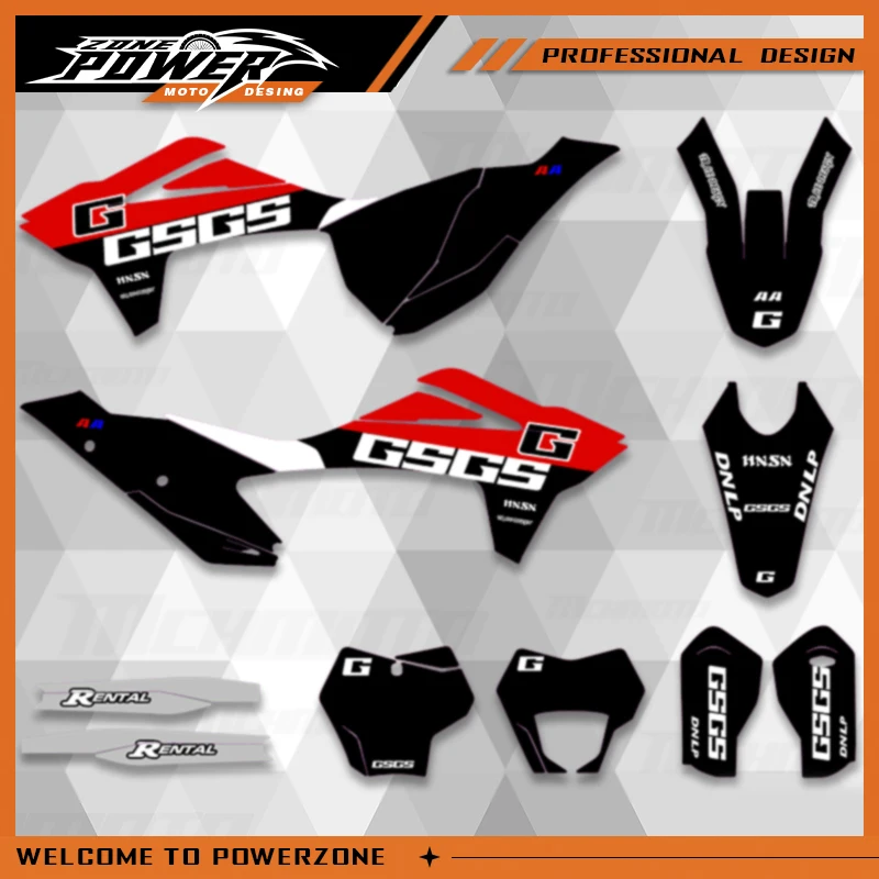 

Powerzone New Full Graphics Background Decals Sticke Custom For GasGas EC300 EC250 EC 250 300 250F 350F 450F 500F 2021 2022 2023