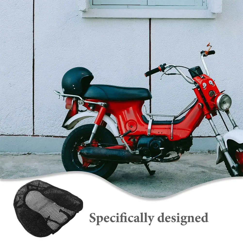 Motorcycle Heat Insulation Mesh Seat Cushion Durable Polyester Breathable Motorbike Seat Cover Protective Cover Cushion