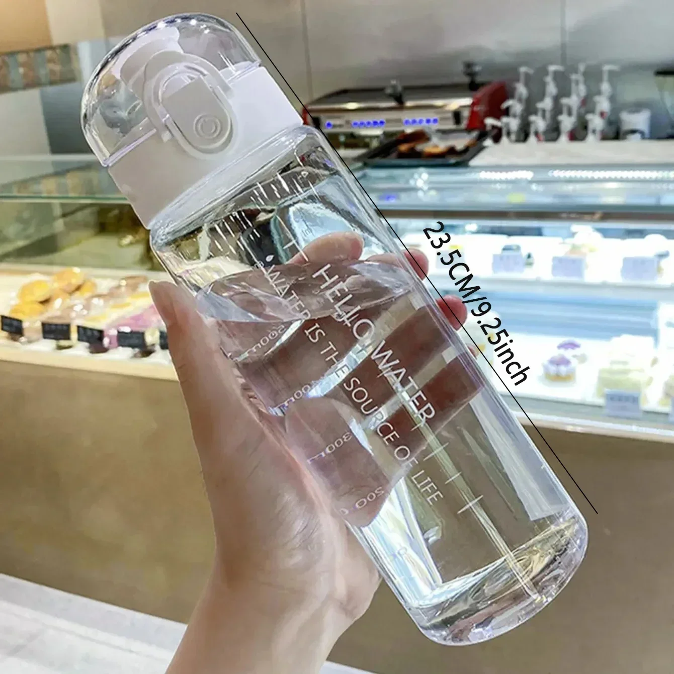 1 قطعة-زجاجة مياه شفافة رياضية 780 مللي محمولة للصالة الرياضية والسفر زجاجة شرب شفافة مانعة للتسرب زجاجة بلوري