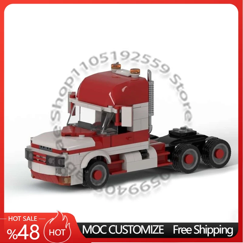 

222PCS Speed King 3-Axle Semi Truck MOC Customize Modular Building Block Creative Design Model Popular DIY Boy Assembly Toy Gift