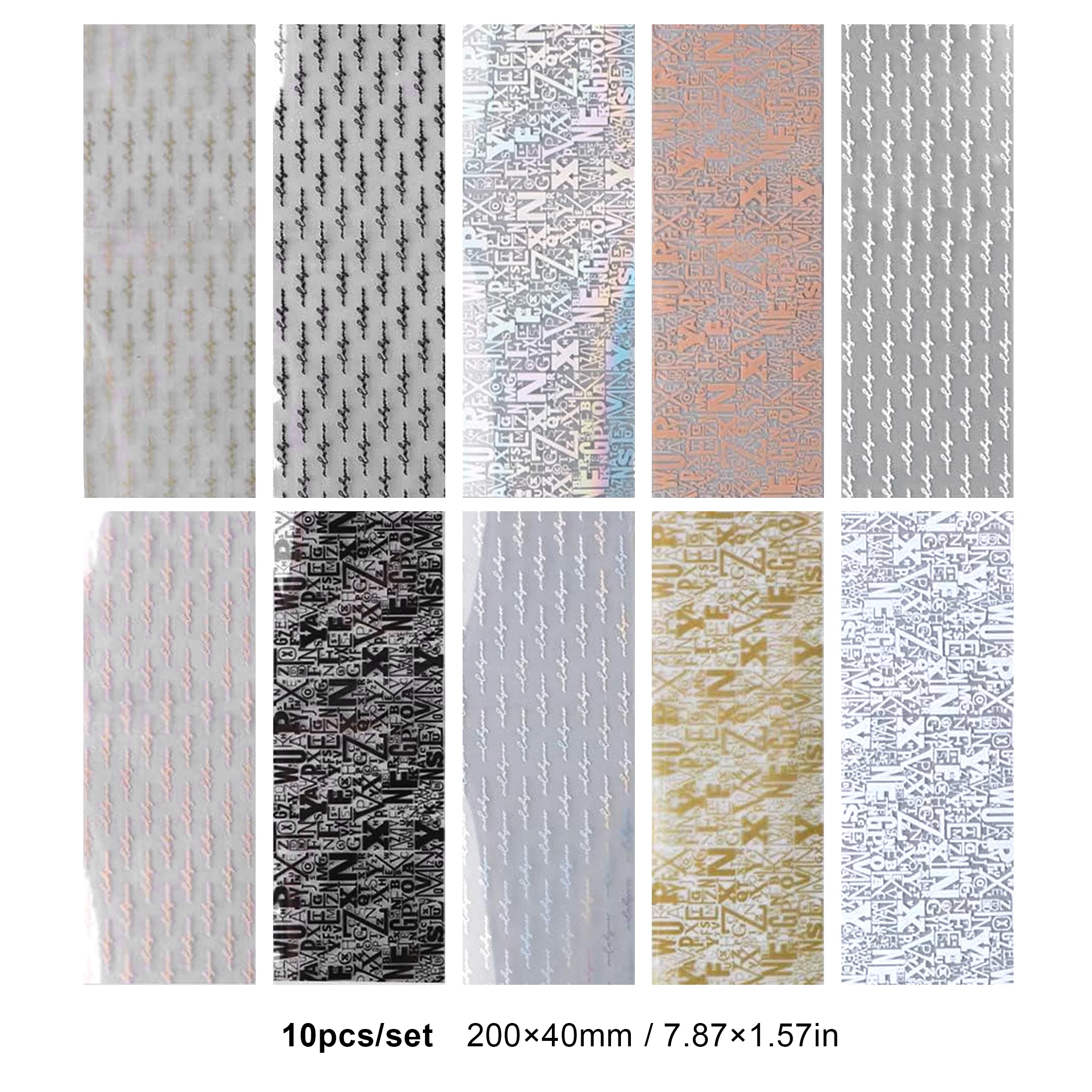 10 قطعة ملصقات تزيين الأظافر على الطراز القوطي ملصقات أظافر ذاتية الصنع منتجات تزيين الأظافر أدوات الأظافر #6