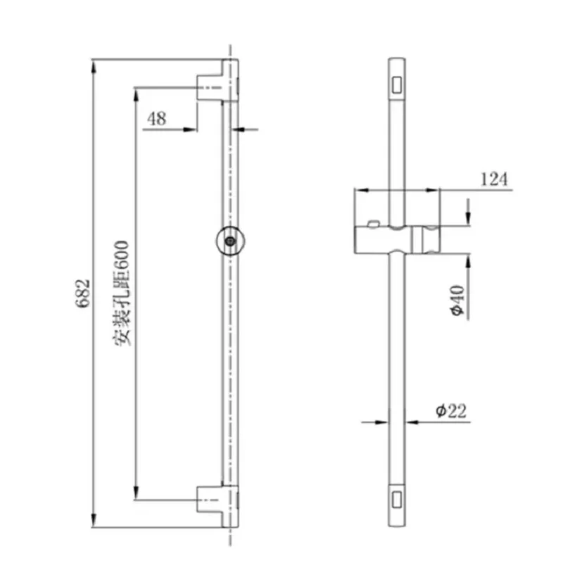 Shower Rod Lifter Pipe Adjustable Shower Bar Stainless Steel Lifting Rod Shower Column Chrome Bathroom Shower Riser Slide Bar