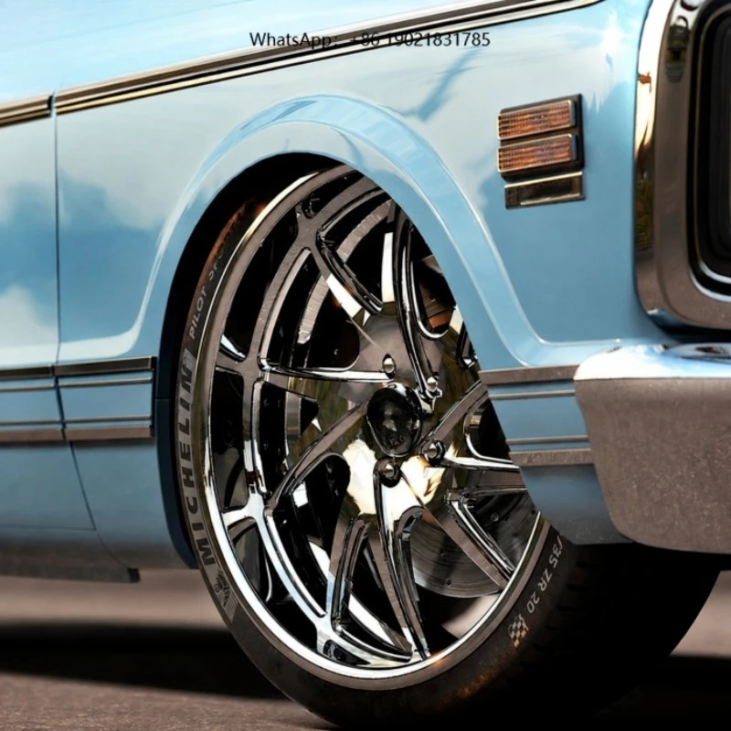 EVOR Forged Wheels 2 Piece Alloy Wheel Rims for C10 Polish or Chrome Wheel 22x12 24x12 Lowerd Lifted Truck Custom