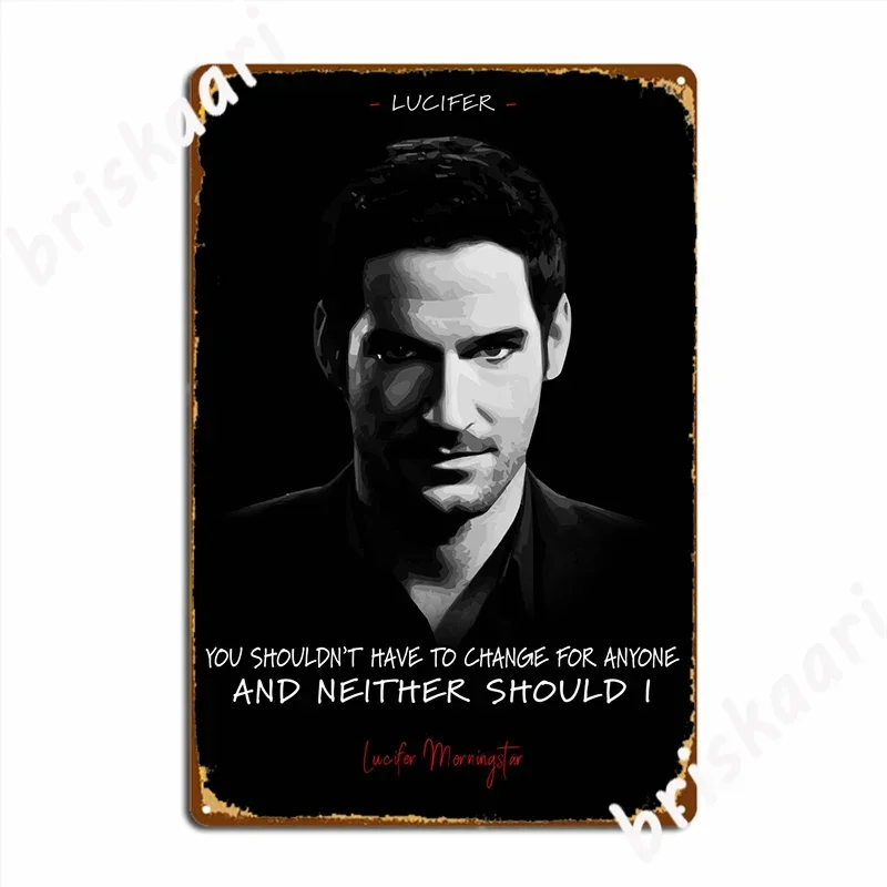 Lucifer Morningstar Metal Plaque Poster Cinema Kitchen Retro Wall Wall Decor Tin Sign Poster