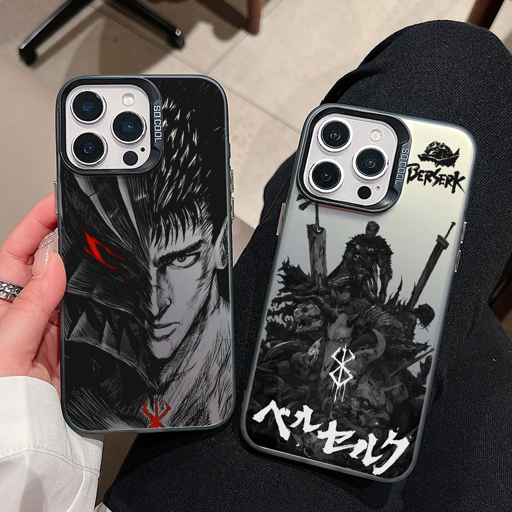 Berserk Guts – coque de téléphone Anime chaud, étui rigide argenté mat pour Xiaomi Mi 14 14T 13 12 T 11 Lite Pro 4G 5G