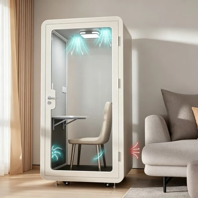 

Movable Silence Booth For Airport Lounge Business Traveler Private Phone Call Video Meeting Work Pod Power Outlet Wi Fi Ready