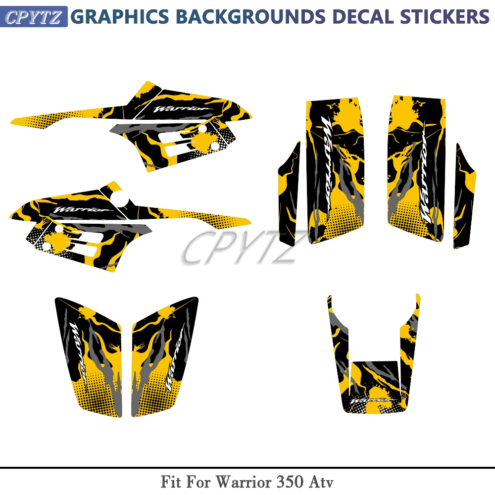 

Fit For Warrior 350 Atv high quality graphic sticker decals Background Kit