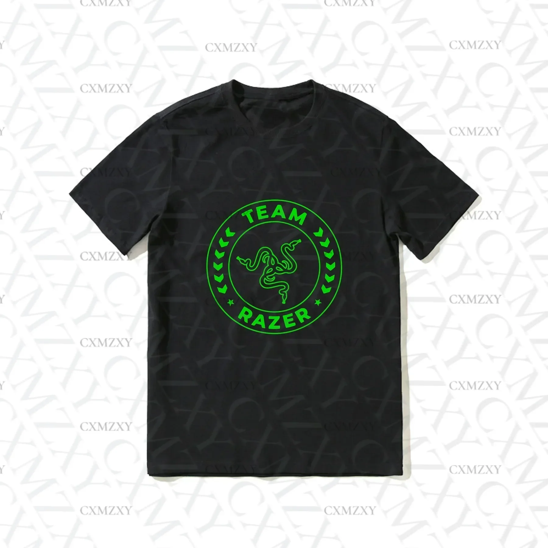 

2025 Hot Sale Summer 100% Cotton Razer By RAZER Premium Black T Shirt Men Short Sleeves Cool Tee Hip Hop Streetwear T-shirt
