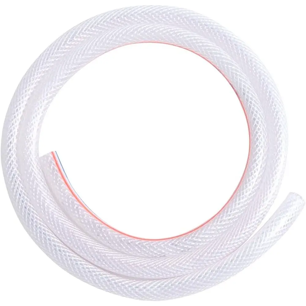 

Трубка из ПВХ 1-1/2 дюйма (внутренний диаметр) x 1-13/16 дюйма (наружный диаметр), плетеная, прозрачная, гибкая, из ПВХ, аналог TUSOT или Seasons Vinky, усиленный виниловый шланг или для слива воды