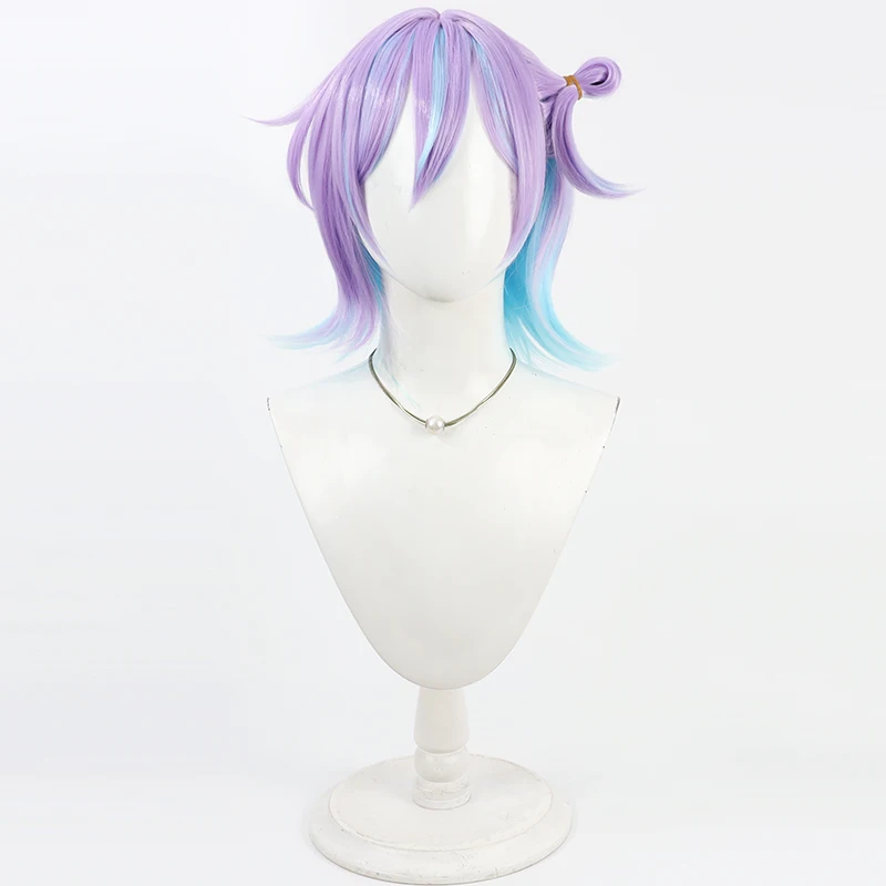 NIJISANJI virtuel YouTube Hoshirube Sho Cosplay perruque Halloween fête accessoire cheveux synthétiques fibre résistante à la chaleur + bonnet de perruque