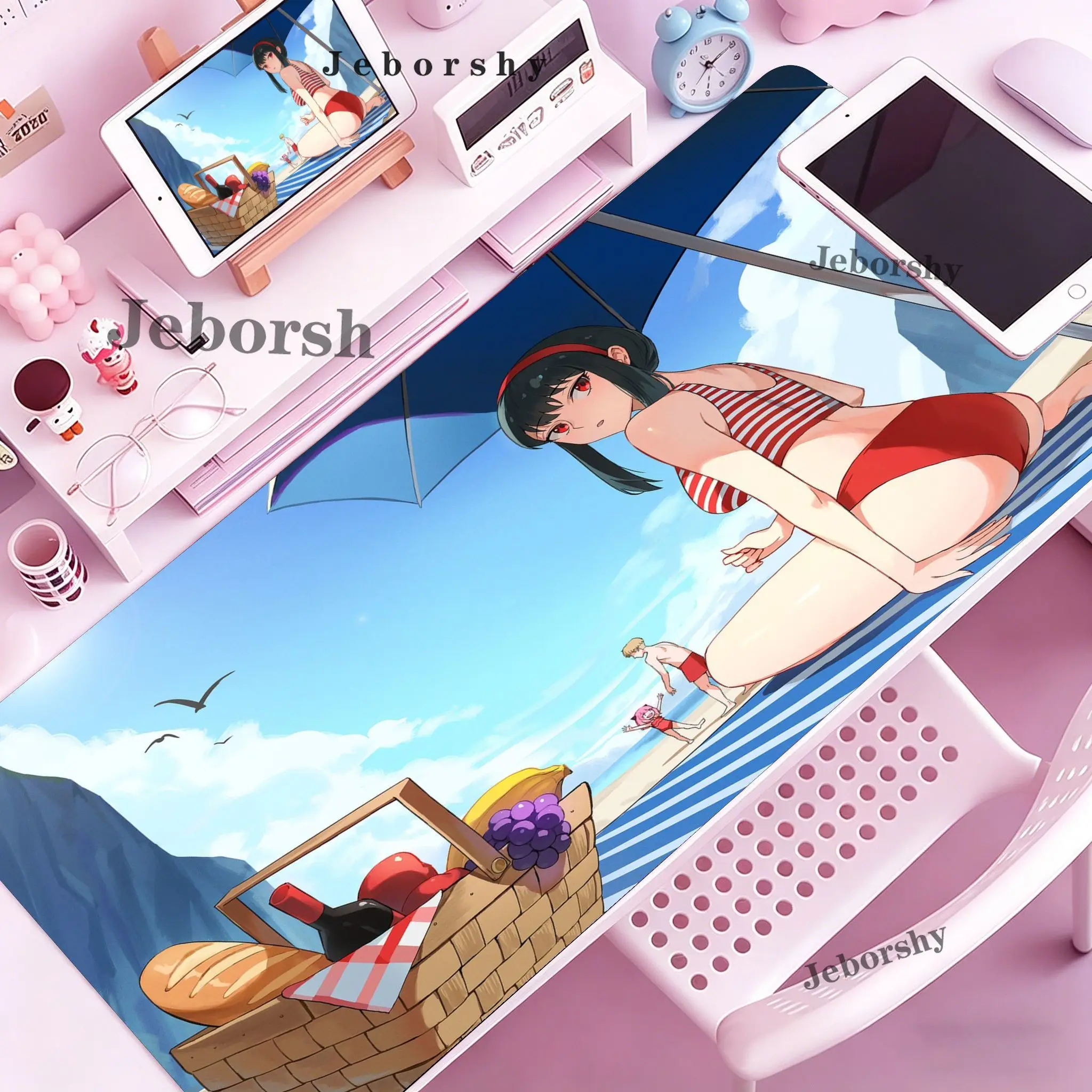 SPY×FAMILY Mouse Pad XXL Anya Forger Keyboard Pads Anime Loid Forger Mouse Mat Yor Forger Deskpad
