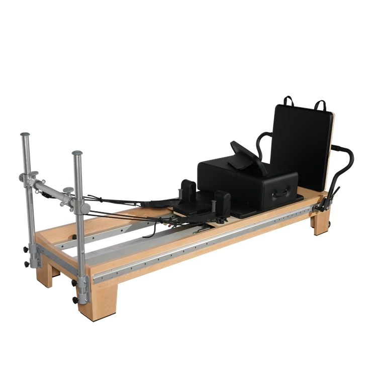 Pilates Innovator with Adjustable Upright Height and Spacing; Sliding Legs Throughout the Bed; Multi-pose Workout
