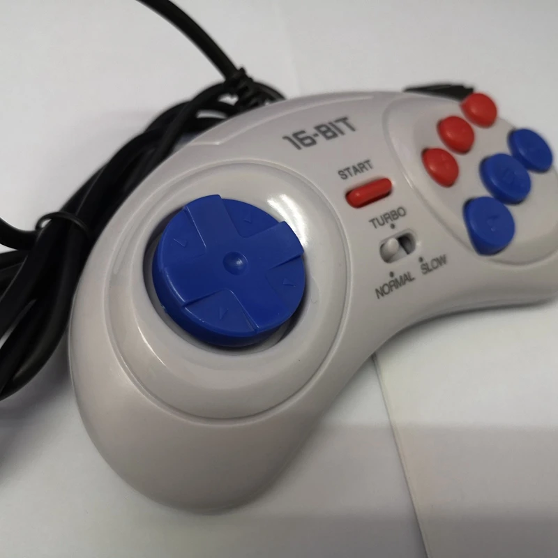 2 Pcs Game Controller For SEGA Genesis For 16 Bit Handle Controller 6 Button Gamepad For SEGA MD Game Accessories