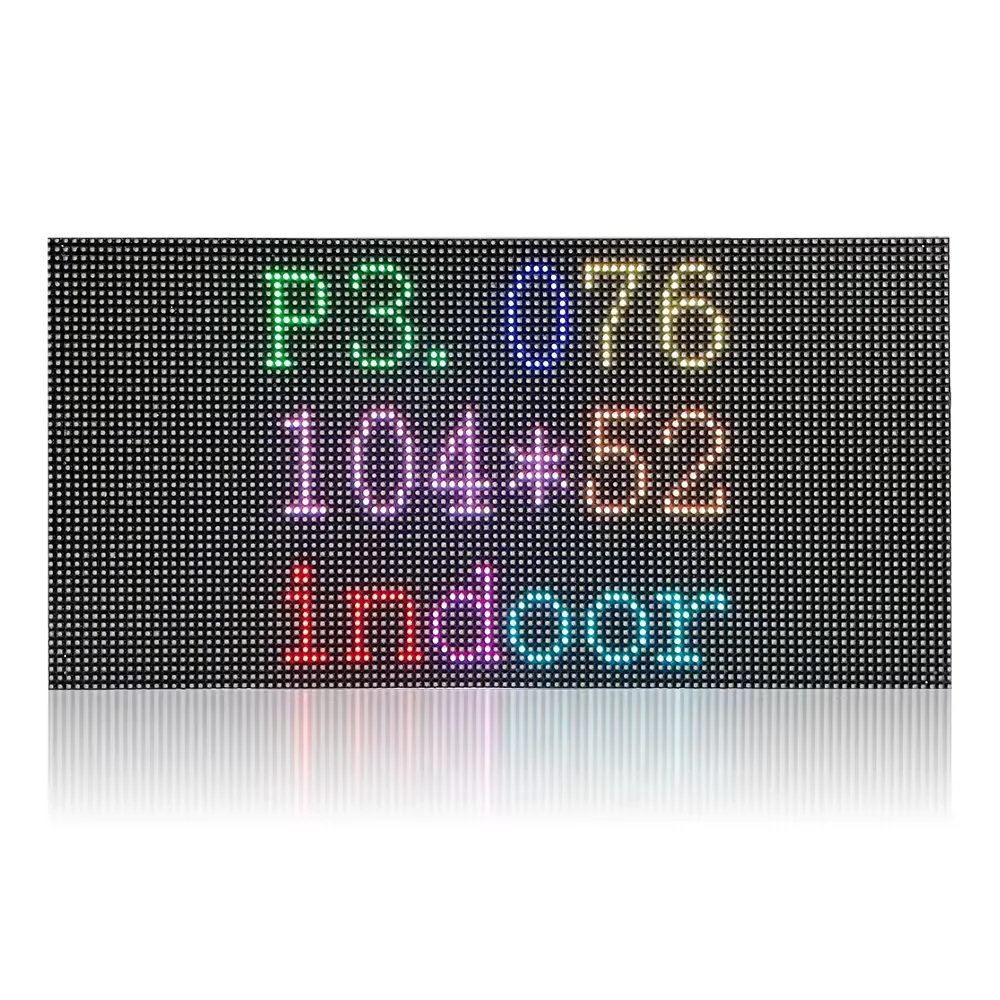 Módulo LED interior de alta resolución P3.076, Panel a todo Color de matriz de 320x160mm, pantalla programable RGB SMD2121 de 104x52 píxeles