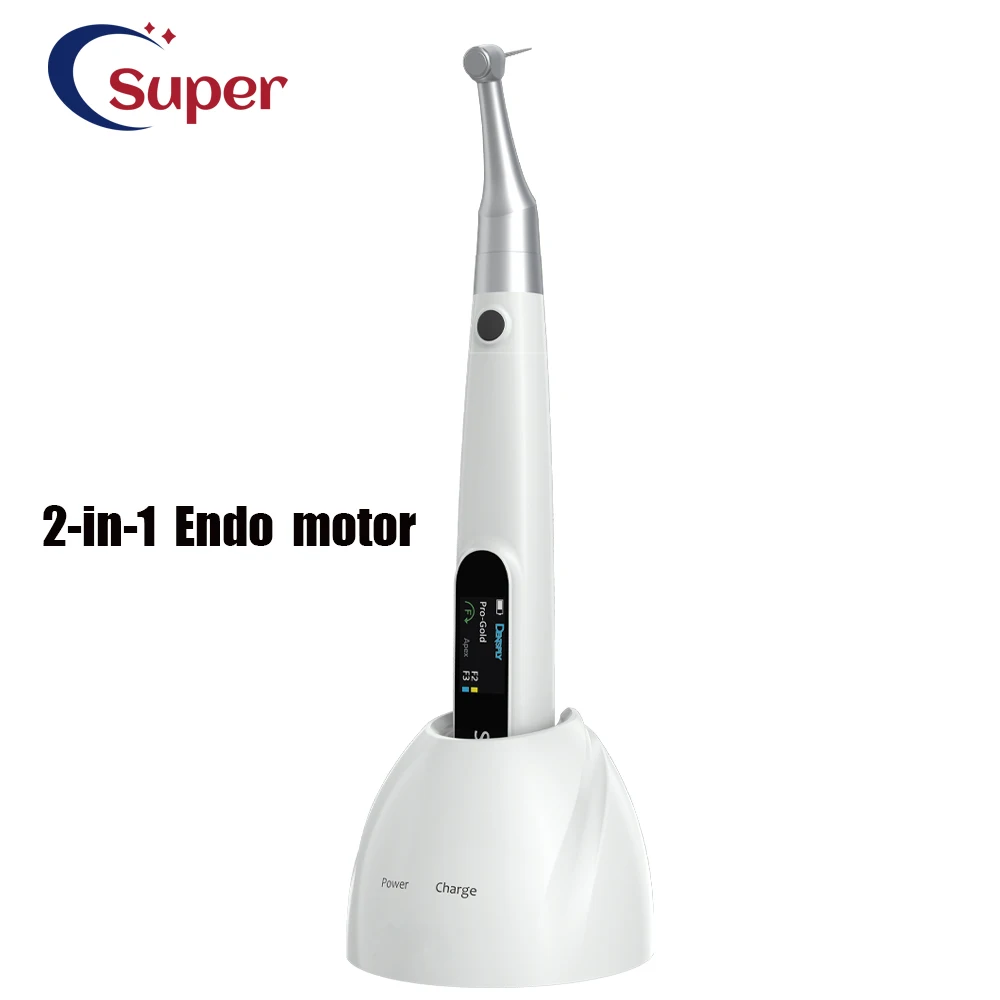 Dental 2in1 Wireless Endo Motor Built In Apex Locator for Endodontic rotary root Canal instrument Reciprocating 360°Adjustable