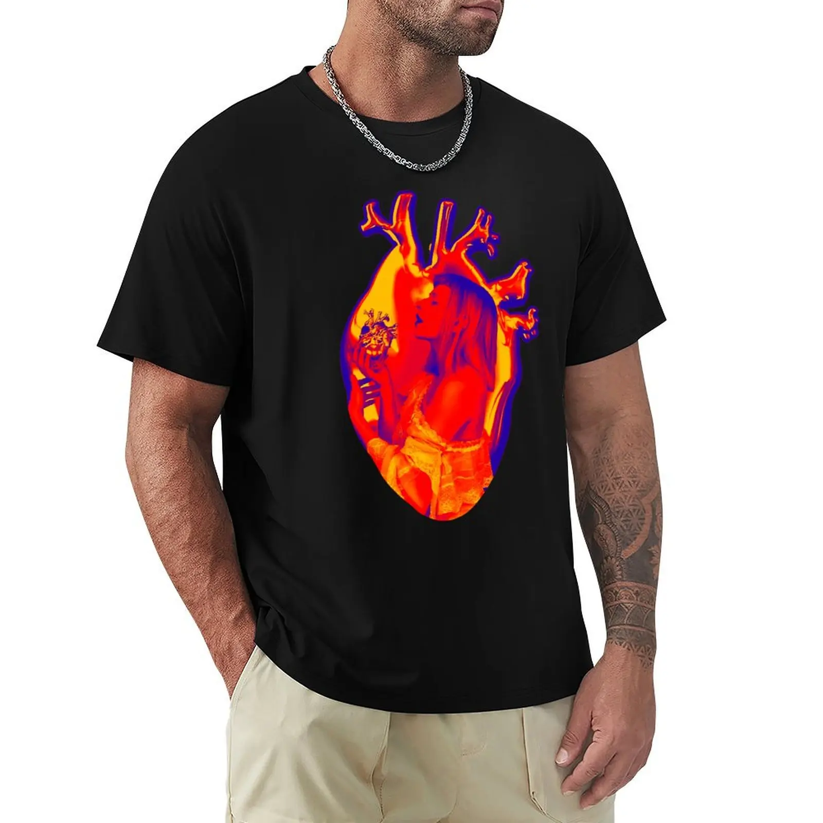 

AURORA Aksnes What Happened To The Heart  Warm tones T-Shirt T-shirts man Funny t-shirts tshirts personalised mens t shirt