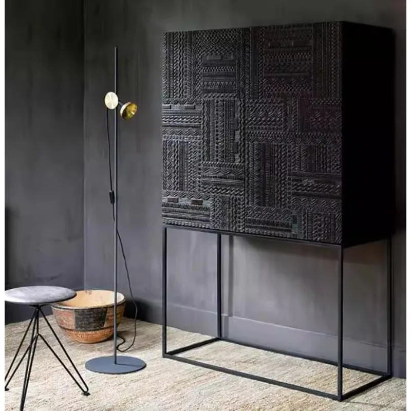 

Nordic/Belgian art side cabinet teak high cabinet Italian design entrance