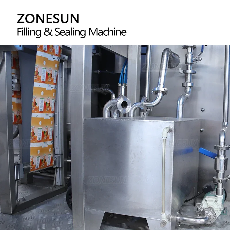 ZONESUN ZS-AUBP Riempitrice per imballaggi asettici di alimenti liquidi 125ml-1L Bevande da latte Linea di produzione di cartone asettico UHT